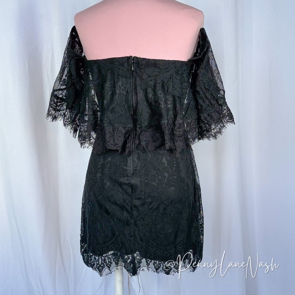Lulu's Be My Sweetheart Black Lace Off-the-Shoulder Bodycon Dress - Picture 11 of 15